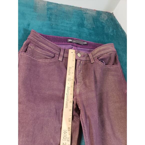 Levis Jeans Sz 11 Womens Purple Pants Stretch Mid Rise Denim Juniors Jegging - Picture 8 of 15